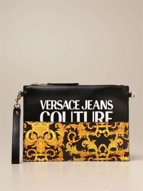 versace jeans contrast logo clutch bag|Versace Jeans Couture Clutch Bags for Women .